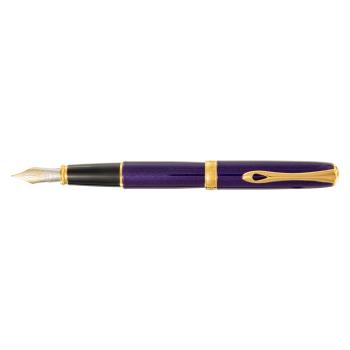 Preview: Diplomat Füllhalter Excellence A² violet rain gold 14 kt